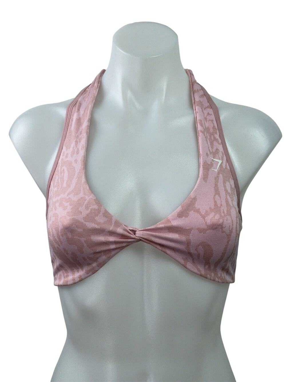 Gymshark Adapt Safari Pink Animal Print Seamless Sports Bra Bralette Tank Top S